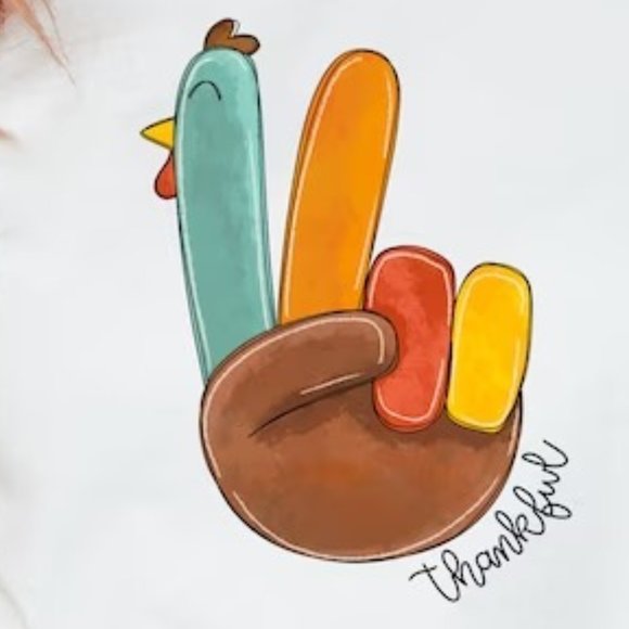 Thankful Turkey Shirt, Thanksgiving Turkey Shirt, Thankful Shirt - Picture 2 of 5